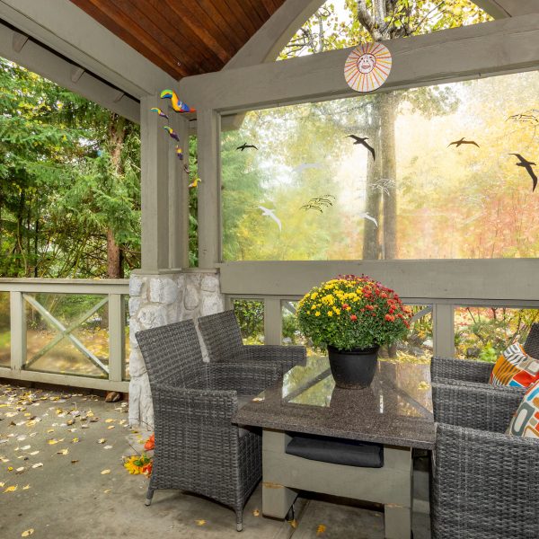 Covered patio in the lovely garden